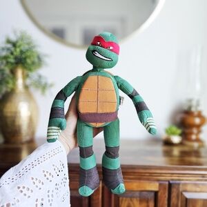 Teenage Mutant Ninja Turtles Raphael Plush 14" Nickelodeon 2014 TMNT Stuffed Toy